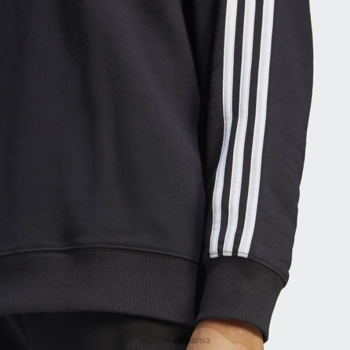 Adidas hanorac negru cu 3 dungi essentials femei alb negru 2JBN16388