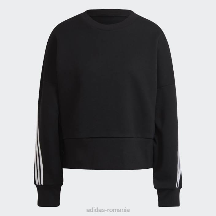 Adidas hanorac negru cu 3 dungi icoane viitoare femei negru 2JBN10309