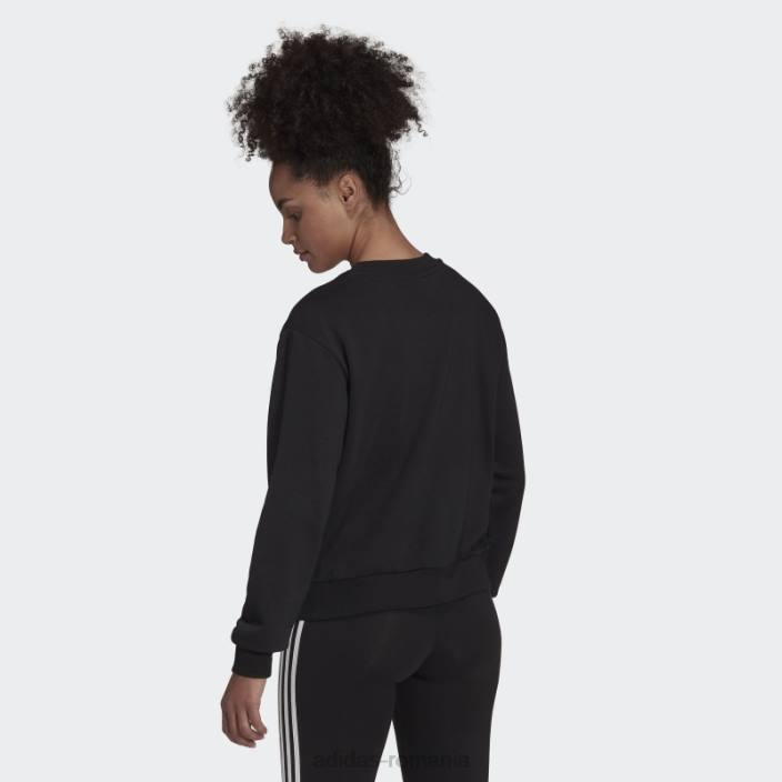 Adidas hanorac negru cu logo adidas femei alb negru 2JBN3759