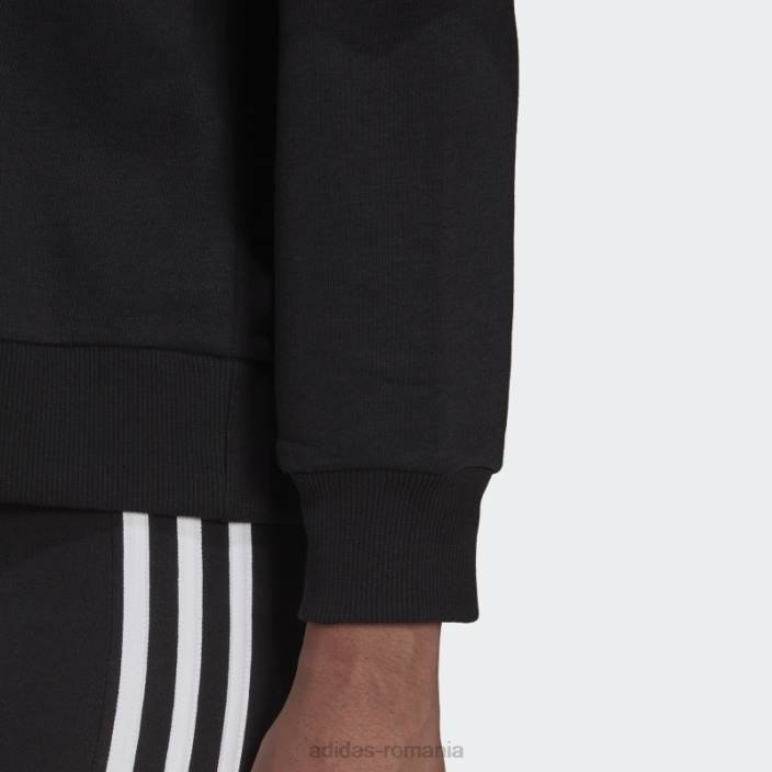 Adidas hanorac negru cu logo adidas femei alb negru 2JBN3759