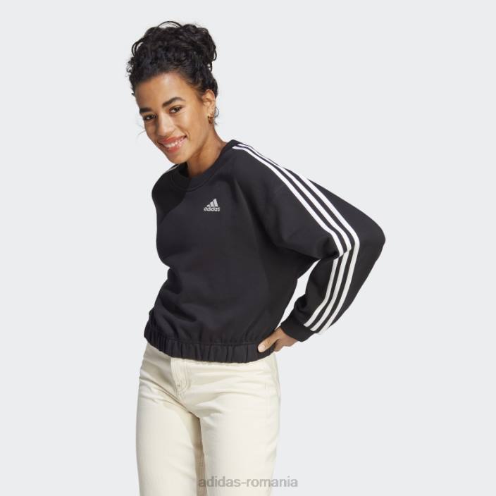 Adidas hanorac negru cu trei dungi adidas femei alb negru 2JBN16827