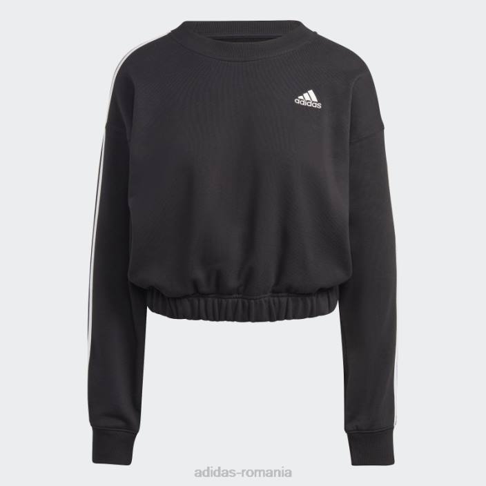 Adidas hanorac negru cu trei dungi adidas femei alb negru 2JBN16827
