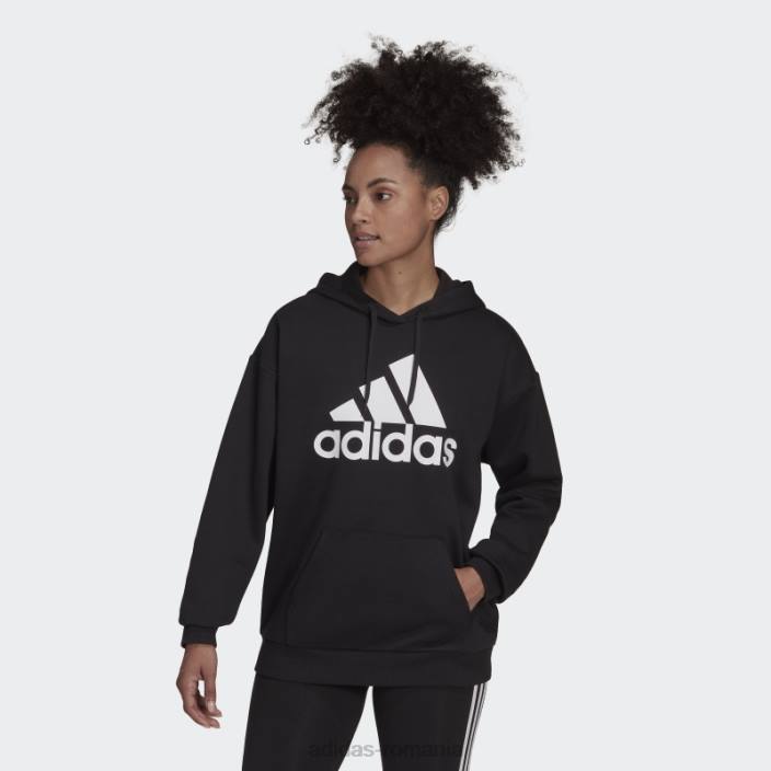 Adidas hanorac negru din fleece cu logo boyfriend essentials femei negru 2JBN9124