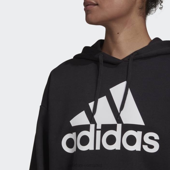 Adidas hanorac negru din fleece cu logo boyfriend essentials femei negru 2JBN9124