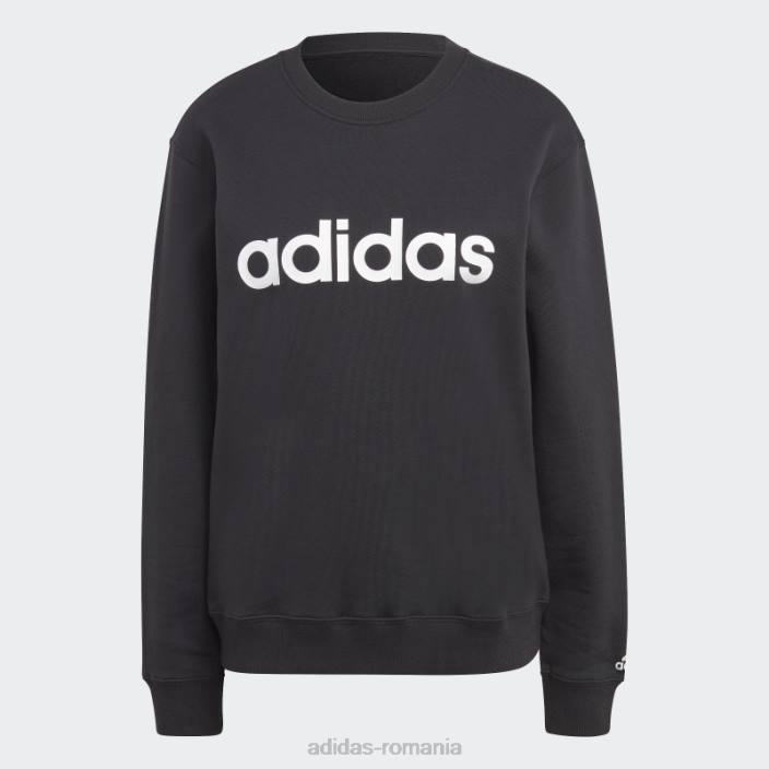 Adidas hanorac negru essentials linear french terry adidas femei alb negru 2JBN16635