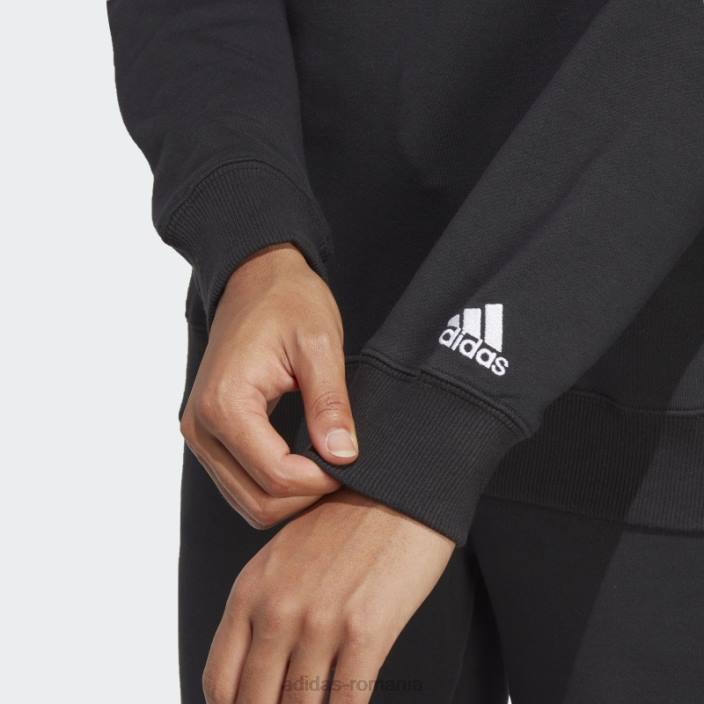 Adidas hanorac negru essentials linear french terry adidas femei alb negru 2JBN16635