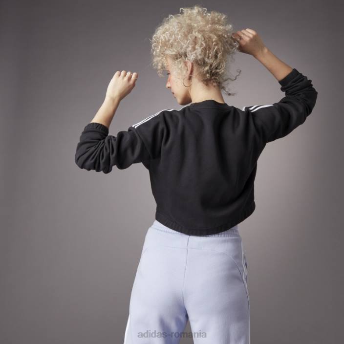 Adidas hanorac negru hyperglam crop crew femei negru 2JBN3028
