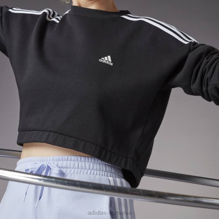 Adidas hanorac negru hyperglam crop crew femei negru 2JBN3028