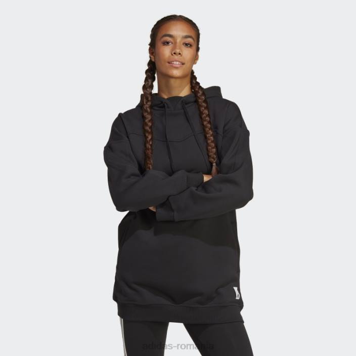 Adidas hanorac negru lounge fleece adidas femei negru 2JBN8961