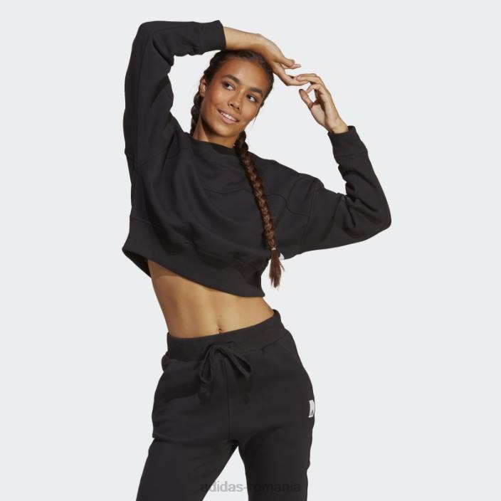 Adidas hanorac negru lounge fleece femei negru 2JBN8950