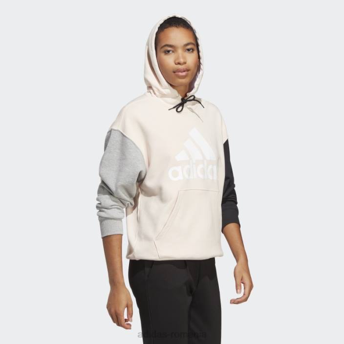 Adidas hanorac oversized french terry cu logo mare cuarț adidas femei cuarț/alb/negru/gri 2JBN16404