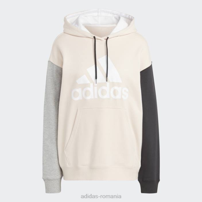 Adidas hanorac oversized french terry cu logo mare cuarț adidas femei cuarț/alb/negru/gri 2JBN16404