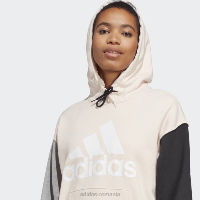 Adidas hanorac oversized french terry cu logo mare cuarț adidas femei cuarț/alb/negru/gri 2JBN16404