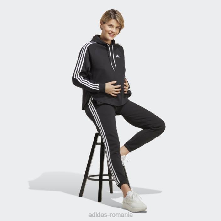Adidas hanorac peste cap de maternitate, negru femei alb negru 2JBN9146