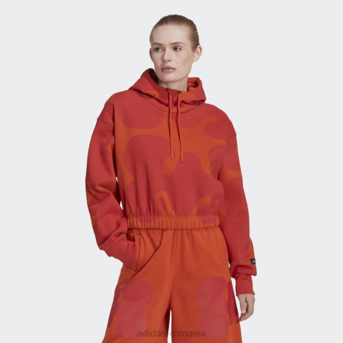 Adidas hanorac portocaliu marimekko crop adidas femei portocale 2JBN10617