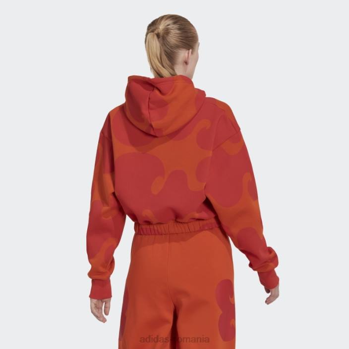 Adidas hanorac portocaliu marimekko crop adidas femei portocale 2JBN10617