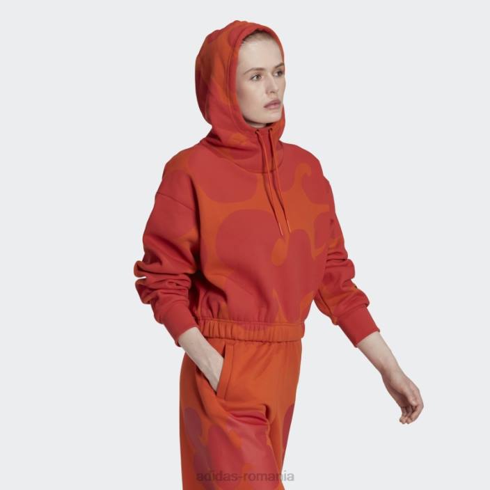 Adidas hanorac portocaliu marimekko crop adidas femei portocale 2JBN10617