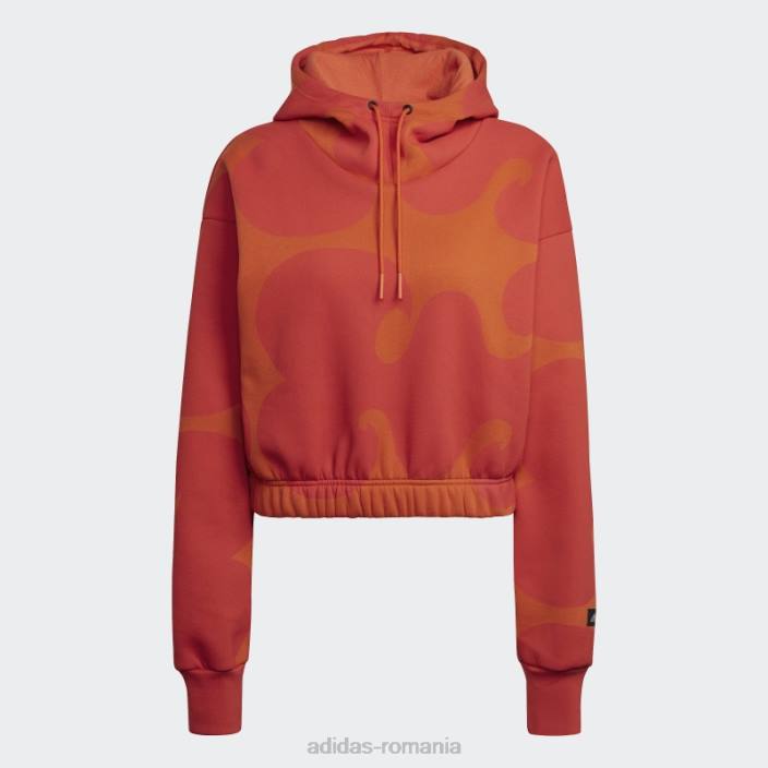 Adidas hanorac portocaliu marimekko crop adidas femei portocale 2JBN10617
