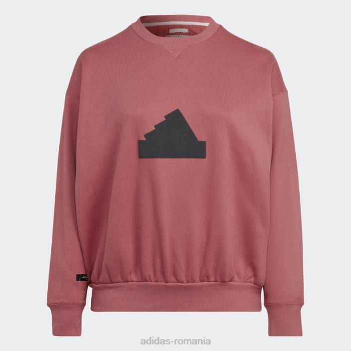 Adidas hanorac roșu (plus mărime) femei roșu 2JBN2561
