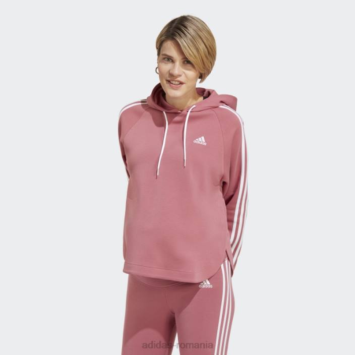 Adidas hanorac roz de maternitate peste cap femei roz/alb 2JBN9364