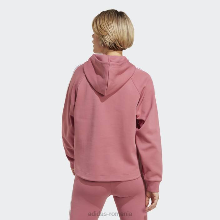 Adidas hanorac roz de maternitate peste cap femei roz/alb 2JBN9364