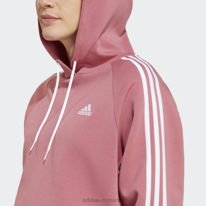 Adidas hanorac roz de maternitate peste cap femei roz/alb 2JBN9364