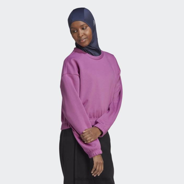 Adidas hanorac studio lounge loose fit lila femei liliac 2JBN10748