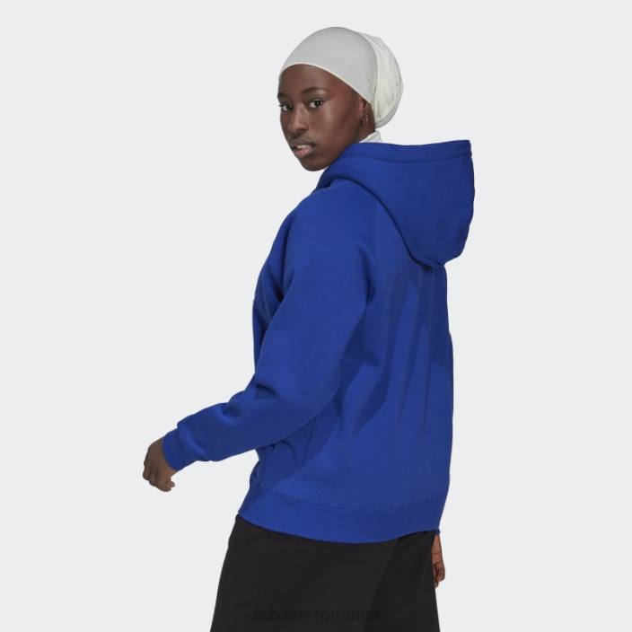 Adidas hanorac supradimensionat albastru cu glugă femei albastru 2JBN2459