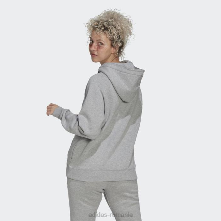 Adidas hanorac supradimensionat cu glugă gri mediu adidas femei gri mediu 2JBN2634
