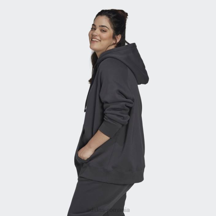 Adidas hanorac supradimensionat cu gluga (plus size) carbon adidas femei carbon 2JBN2586