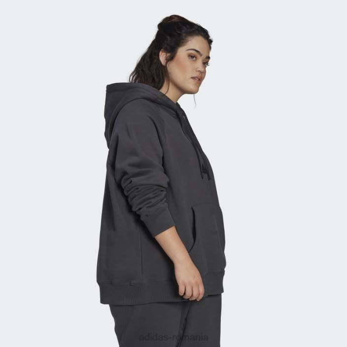 Adidas hanorac supradimensionat cu gluga (plus size) carbon adidas femei carbon 2JBN2586