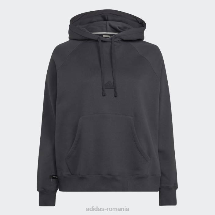 Adidas hanorac supradimensionat cu gluga (plus size) carbon adidas femei carbon 2JBN2586