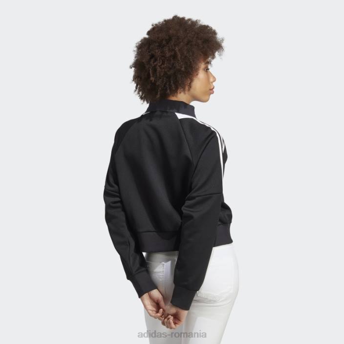 Adidas hanorac track alb femei alb negru 2JBN16488