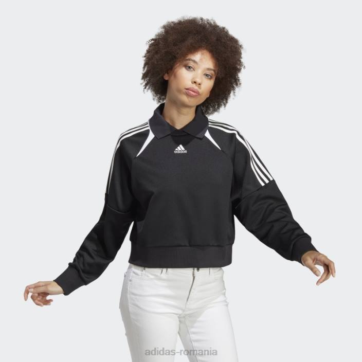 Adidas hanorac track alb femei alb negru 2JBN16488