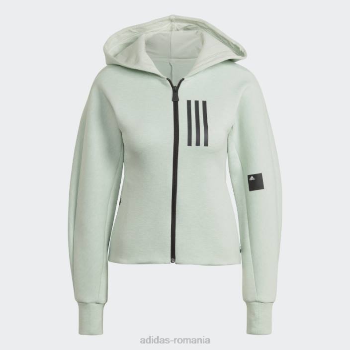 Adidas hanorac verde mel mission victory slim fit cu fermoar adidas femei verde mel 2JBN9309