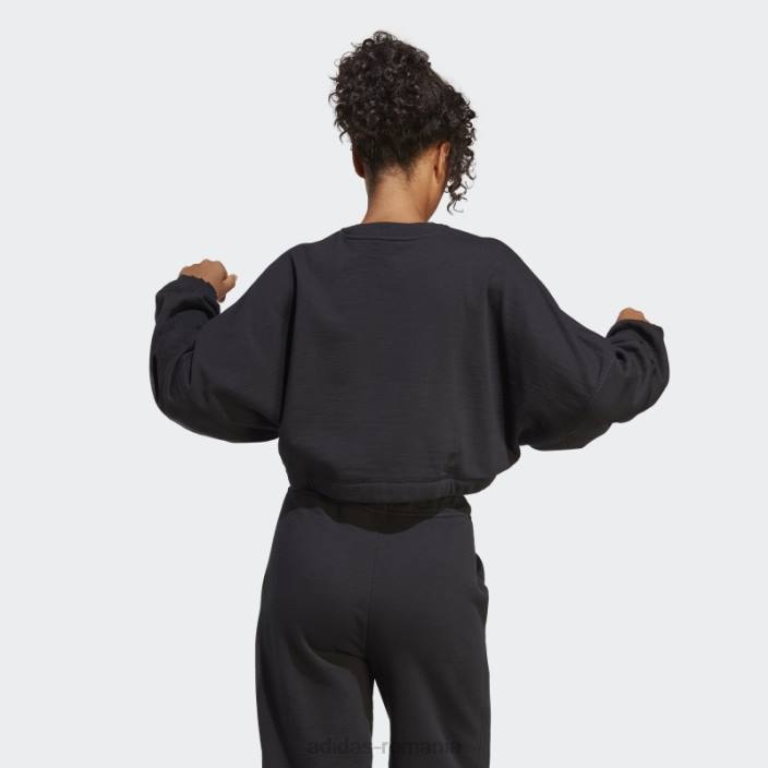 Adidas hanorac versatil crop de dans negru femei negru 2JBN8825