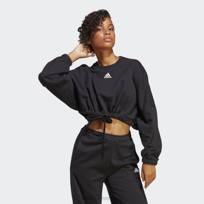 Adidas hanorac versatil crop de dans negru femei negru 2JBN8825