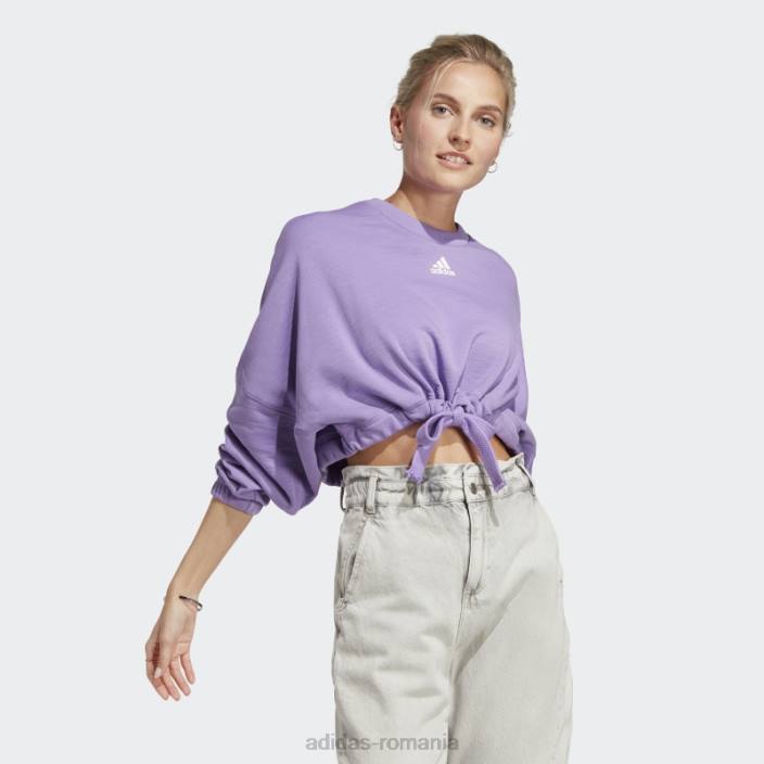 Adidas hanorac versatil violet dance crop femei violet 2JBN8831
