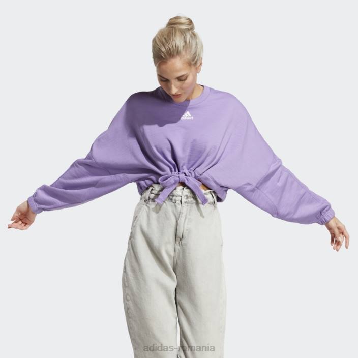Adidas hanorac versatil violet dance crop femei violet 2JBN8831