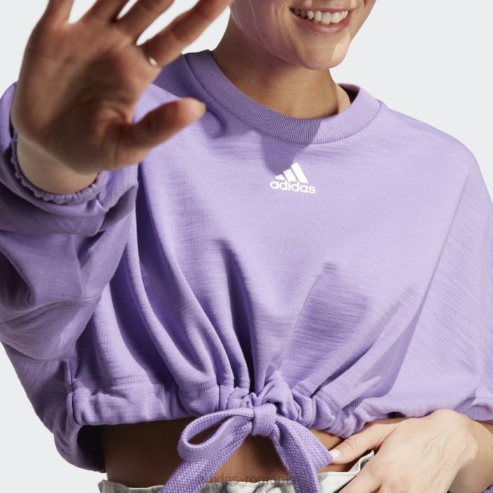 Adidas hanorac versatil violet dance crop femei violet 2JBN8831