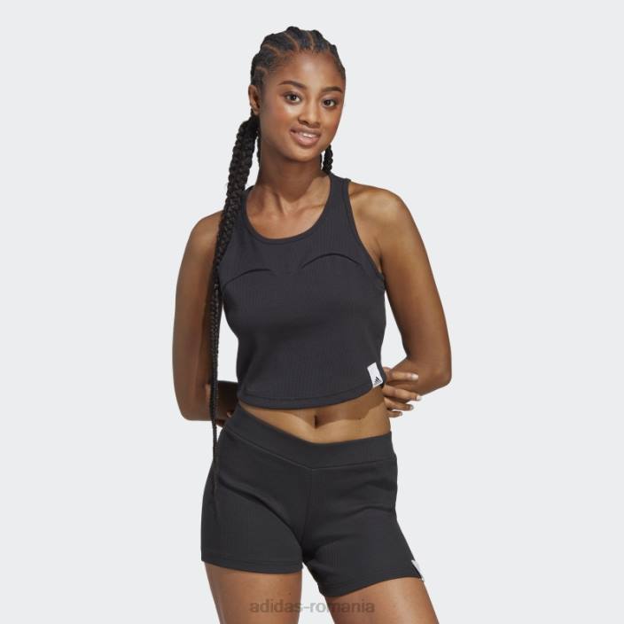 Adidas hot lounge rib maiou negru adidas femei negru 2JBN9462