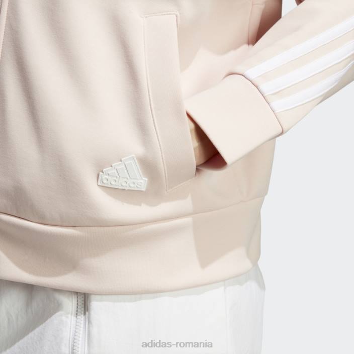 Adidas icoane viitoare 3 dungi cu fermoar cu glugă cuarț femei cuarţ 2JBN9133