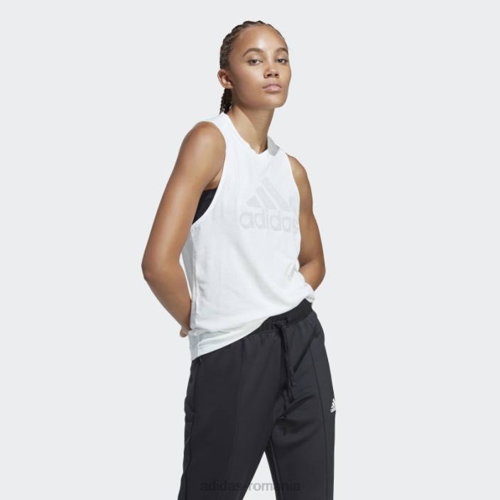 Adidas icoane viitoare câștigători 3.0 maiou alb melange femei alb melange/gri 2JBN9026