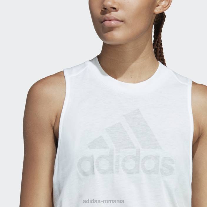Adidas icoane viitoare câștigători 3.0 maiou alb melange femei alb melange/gri 2JBN9026