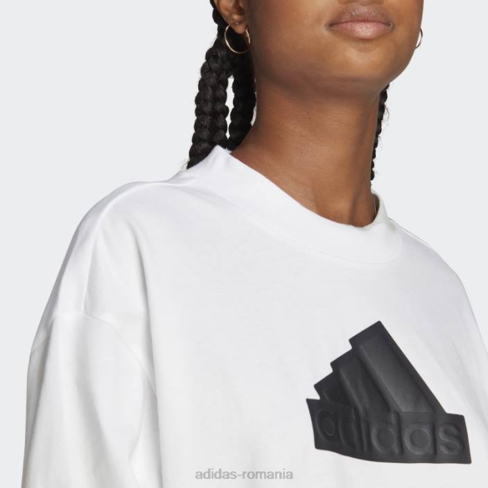 Adidas icoane viitoare insignă de sport boyfriend tricou adidas alb femei alb 2JBN10056