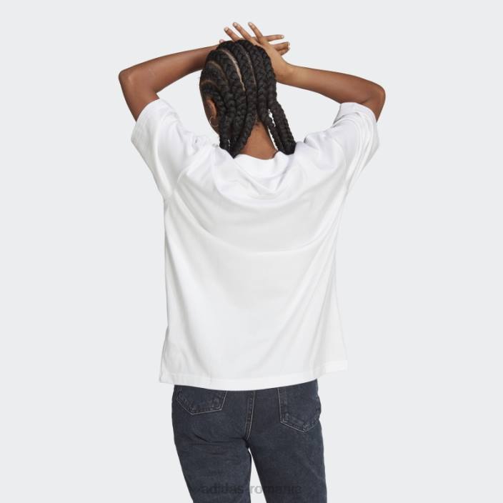 Adidas icoane viitoare insignă de sport iubit tricou alb femei alb 2JBN2665