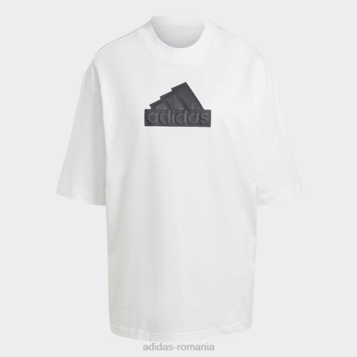 Adidas icoane viitoare insignă de sport iubit tricou alb femei alb 2JBN2665