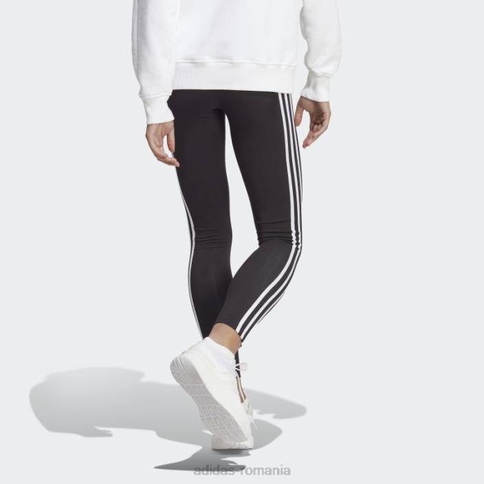 Adidas icoane viitoare jambiere cu 3 dungi negre femei negru 2JBN16514