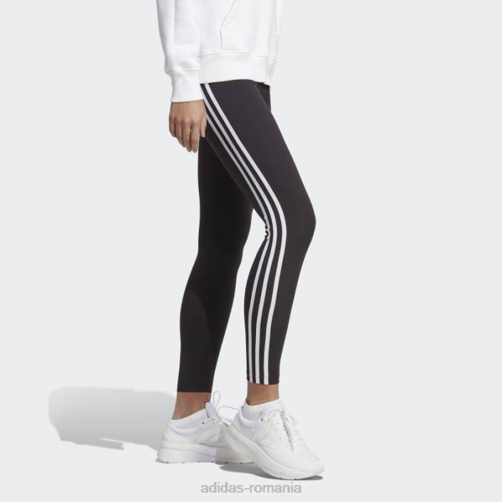 Adidas icoane viitoare jambiere cu 3 dungi negre femei negru 2JBN16514