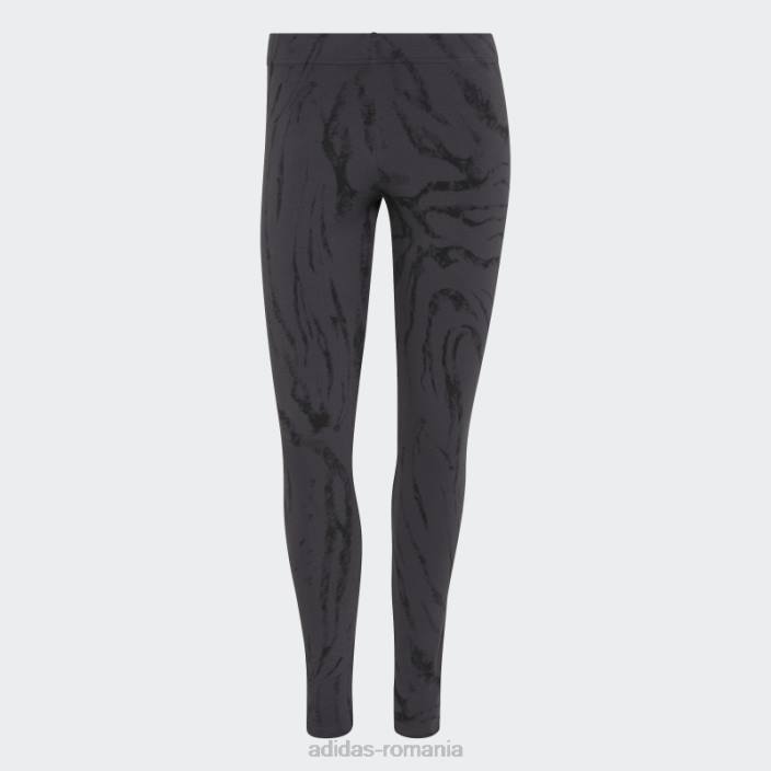 Adidas icoane viitoare jambiere cu imprimeu animal carbon femei carbon 2JBN17527